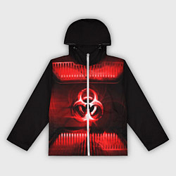 Ветровка с капюшоном женская BIOHAZARD, цвет: 3D-белый