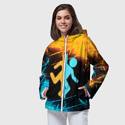 Ветровка с капюшоном женская PORTAL, цвет: 3D-белый — фото 2