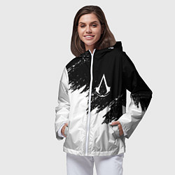 Ветровка с капюшоном женская ASSASSINS CREED, цвет: 3D-белый — фото 2