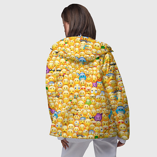 Женская ветровка Смайлики Emoji / 3D-Белый – фото 4