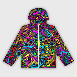 Ветровка с капюшоном женская Психоделика, цвет: 3D-белый