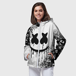 Ветровка с капюшоном женская Marshmello, цвет: 3D-белый — фото 2