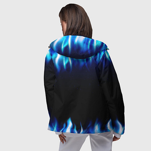 Женская ветровка Синий Огонь / 3D-Черный – фото 4
