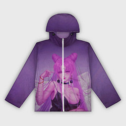 Ветровка с капюшоном женская PINK HEAR, цвет: 3D-белый
