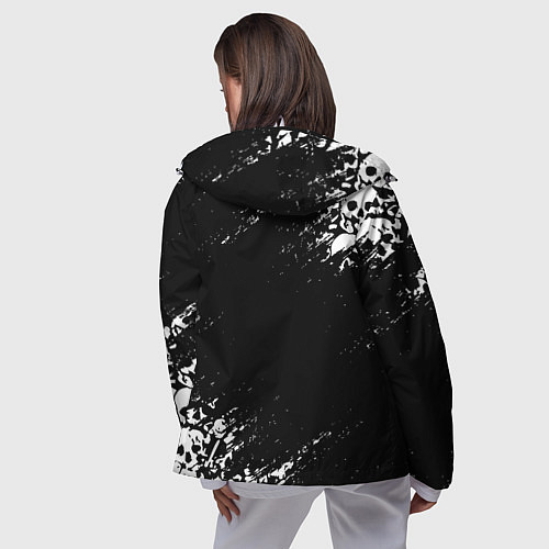 Женская ветровка БЕЛЫЕ ЧЕРЕПА / 3D-Белый – фото 4