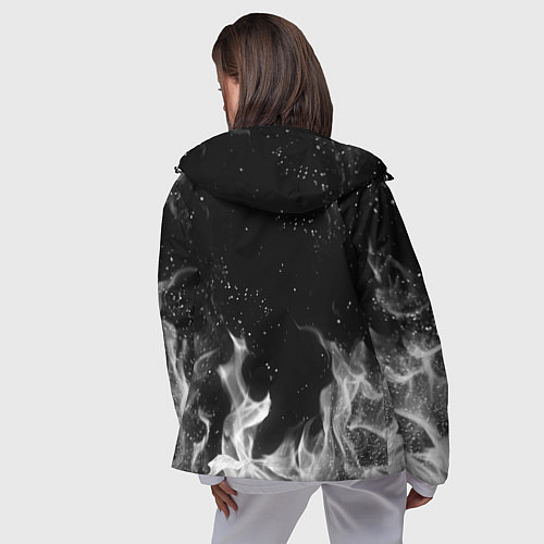 Женская ветровка БЕЛЫЙ ОГОНЬ / 3D-Черный – фото 4