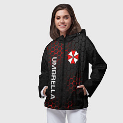Ветровка с капюшоном женская UMBRELLA CORP, цвет: 3D-черный — фото 2