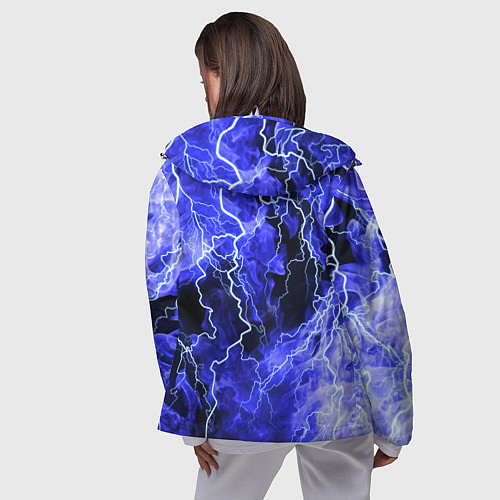 Женская ветровка МОЛНИЯ BLUE / 3D-Белый – фото 4