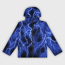 Ветровка с капюшоном женская МОЛНИЯ NEON, цвет: 3D-черный