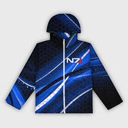Ветровка с капюшоном женская MASS EFFECT N7, цвет: 3D-белый