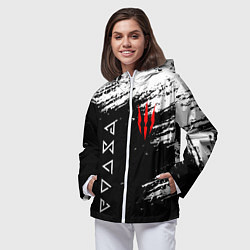 Ветровка с капюшоном женская ВЕДЬМАК, цвет: 3D-белый — фото 2