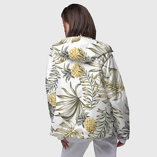 Женская ветровка Тропики хаки / 3D-Белый – фото 4
