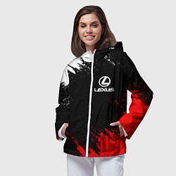 Ветровка с капюшоном женская LEXUS, цвет: 3D-белый — фото 2
