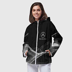 Ветровка с капюшоном женская MERCEDES, цвет: 3D-белый — фото 2