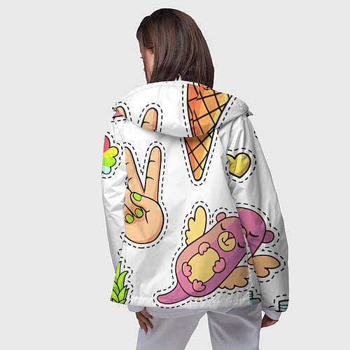 Женская ветровка Emoji / 3D-Белый – фото 4