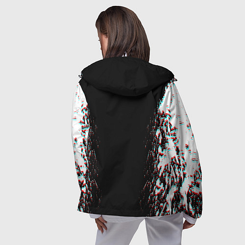 Женская ветровка CYBERPUNK 2077 SAMURAI GLITCH / 3D-Белый – фото 4