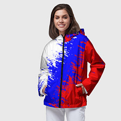 Ветровка с капюшоном женская Россия, цвет: 3D-черный — фото 2