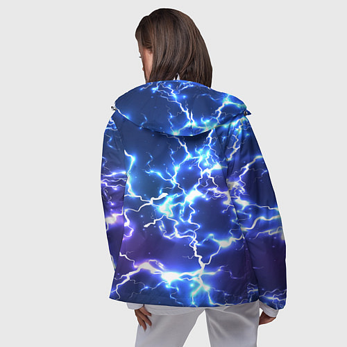 Женская ветровка СВЕТЯЩИЕСЯ МОЛНИИ / 3D-Белый – фото 4
