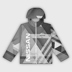 Ветровка с капюшоном женская NISSAN, цвет: 3D-белый