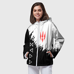 Ветровка с капюшоном женская The Witcher, цвет: 3D-белый — фото 2
