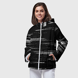 Ветровка с капюшоном женская РЕЗКИ ШТРИХИ, цвет: 3D-белый — фото 2