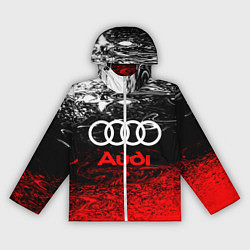 Ветровка с капюшоном женская AUDI, цвет: 3D-белый