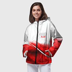 Ветровка с капюшоном женская AUDI, цвет: 3D-черный — фото 2