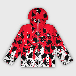 Ветровка с капюшоном женская WHAT CAT, цвет: 3D-белый