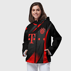 Ветровка с капюшоном женская FC Bayern Munchen, цвет: 3D-черный — фото 2
