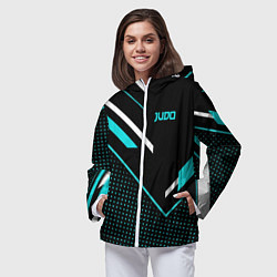 Ветровка с капюшоном женская Judo, цвет: 3D-белый — фото 2
