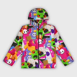 Ветровка с капюшоном женская Fall Guys, цвет: 3D-черный