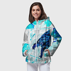 Ветровка с капюшоном женская CS GO HOWL ВОЙ, цвет: 3D-белый — фото 2