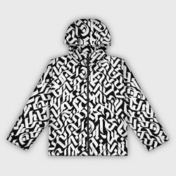 Женская ветровка Шрифт на чёрном