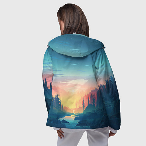 Женская ветровка Природа / 3D-Белый – фото 4