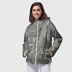 Ветровка с капюшоном женская Grey, цвет: 3D-белый — фото 2