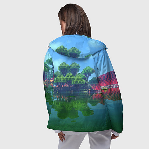 Женская ветровка Minecraft / 3D-Белый – фото 4