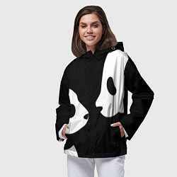 Ветровка с капюшоном женская Panda, цвет: 3D-черный — фото 2