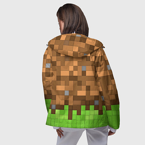 Женская ветровка Minecraft logo heroes / 3D-Белый – фото 4