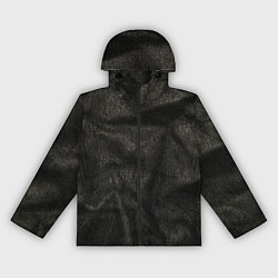 Ветровка с капюшоном женская Черная кожа, цвет: 3D-черный