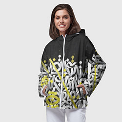 Ветровка с капюшоном женская GRAFFITY, цвет: 3D-белый — фото 2