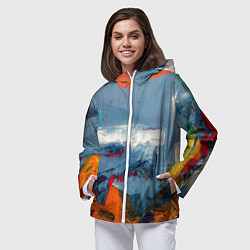 Ветровка с капюшоном женская Я художник, цвет: 3D-белый — фото 2