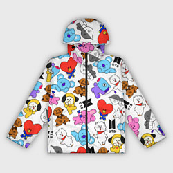 Ветровка с капюшоном женская BTS BT21, цвет: 3D-черный