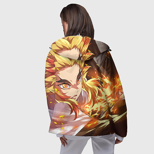 Женская ветровка Клинок Рассекающий Демонов / 3D-Белый – фото 4