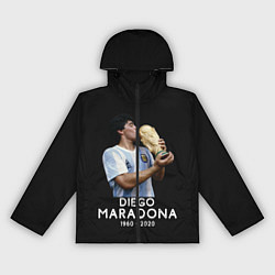 Ветровка с капюшоном женская Diego Maradona, цвет: 3D-черный