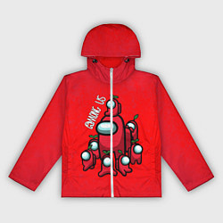 Ветровка с капюшоном женская AMONG US, цвет: 3D-белый