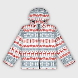 Женская ветровка Новогодний пиксельный узор