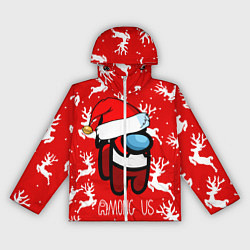 Ветровка с капюшоном женская Новый Год Среди Нас!, цвет: 3D-белый