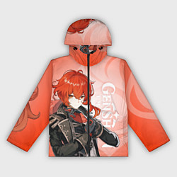 Ветровка с капюшоном женская GENSHIN IMPACT, ДИЛЮК, цвет: 3D-черный