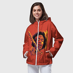 Ветровка с капюшоном женская Джимми Хендрикс, цвет: 3D-белый — фото 2