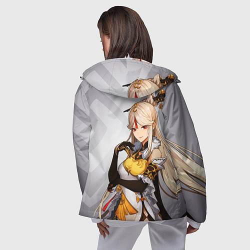 Женская ветровка GENSHIN IMPACT, НИН ГУАН / 3D-Белый – фото 4